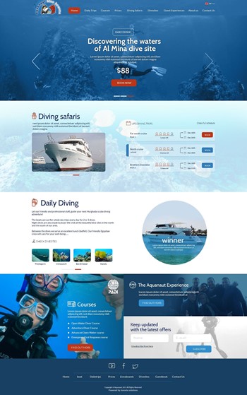 Aquanaut Diving Club Website